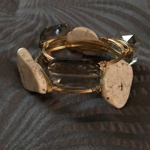 All Things Wired stone and crystal bracelets